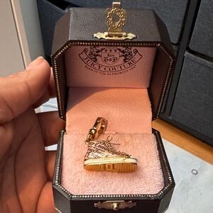 Juicy Couture Gold Sneaker Charm with Pink Lined Box